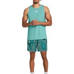 Under Armour Green Loose Fit Printed Shorts image 3