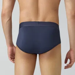 Xyxx Navy Nylon Solid Regular Fit Briefs image 2