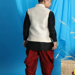 VASTRAMAY Boys Multicolor Embroidery Full Sleeves Kurta Sets image 3