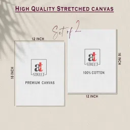 Art Street Grey Canvas Street White & Running Deer Stretched Painting - Set of 2 image 3