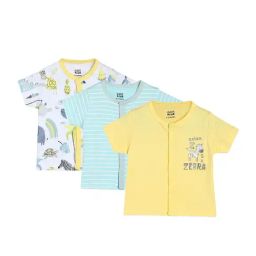 MINIKLUB Unisex Multicolor Striped Jhabla (Pack Of 3)-picture-5