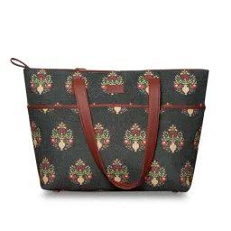 ZOUK Green Printed Large Tote Bag-picture-42