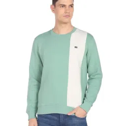 Arrow Sport Teal Cotton Regular Fit SweatShirt-picture-16