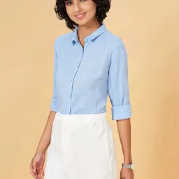 Annabelle by Pantaloons Blue Regular Fit Shirt image 4