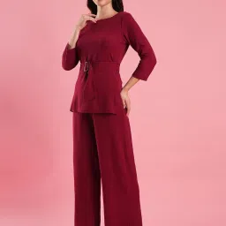 Globus Maroon Maxi Co-Ord Set image 3