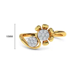 Kisna Diamond & Gold Jewellery Steffan 18k (750) Diamond & Gold Ring For Women image 3