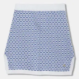 Blue Giraffe Kids White, Blue Cotton Skirt-picture-28