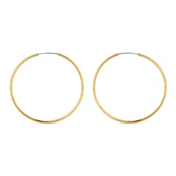 Accessorize London Z Real Gold Large Thin Hoop Earrings image 3