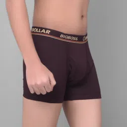 Dollar Bigboss Boys Multicolor Solid Trunks (Pack Of 3) image 3