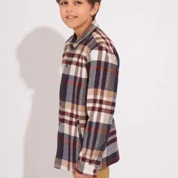 Jack & Jones Junior Boys Multicolor Cotton Checks Full Sleeves Shacket image 3