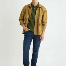 GANT Green Regular Fit Solid Polo T-Shirt image 3