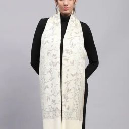 Monte Carlo Cream Floral Print Stole-picture-1