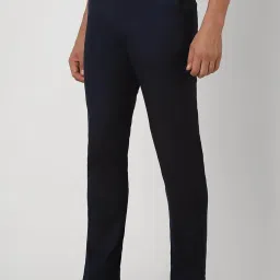 Van Heusen Navy Slim Fit Texture Trousers image 3