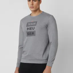 Van Heusen Grey Regular Fit Printed Sweatshirt image 3