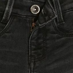 Octave Kids Coal Black Cotton Washed Jeans image 3