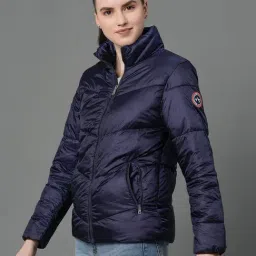 Mode by Red Tape Navy Regular Fit Puffer Jacket image 3