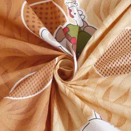 Klotthe Mustard Cotton Printed 400 TC King Fitted Bedsheet with 2 Pillow Covers image 4