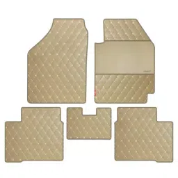 Elegant Luxury Leatherette Beige Carpet Car Mat Compatible With Honda Amaze 2012-2017-picture-16