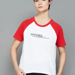 KAPPA White & Red Cotton Printed Sports T-Shirt-picture-13