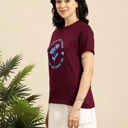 Mast & Harbour Typography Printed Bio Finish T-shirt image 3