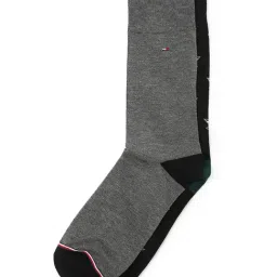 Tommy Hilfiger Printed Black Cotton Socks, Pack of 2-image-57