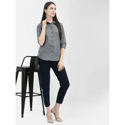 Crimsoune Club Navy Cotton Printed Shirt image 5