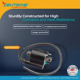 Deutsche Ignition Coil for Bajaj Super, Chetak EL 12V, DEUS-1703 image 2