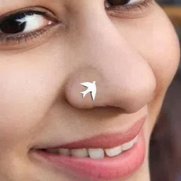 Goldnera 925 Sterling Silver Flying Bird Stud Nosepin-picture-10