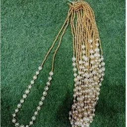 Marwari traders moti mala for Swagat mala for Barati set of 20 white Brass Chain image 2