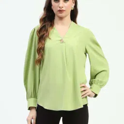 Madame Apple Green Regular Fit Top-picture-15