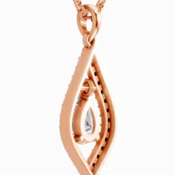 Sparkles 14k (585) Rose Gold Lab Grown Diamond Pendant image 4