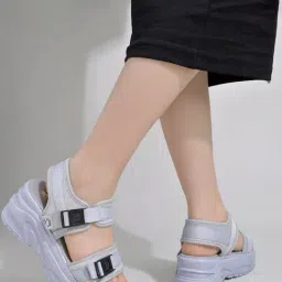 Shoetopia Kids Grey Floater Wedges-image-78