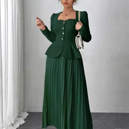 HERE&NOW Puff Sleeve Midi Dress-picture-17