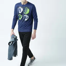 Huetrap Men Navy Blue Printed Sweatshirt-picture-36