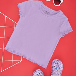 Pantaloons Junior Girls V-Neck Extended Sleeves Pockets T-shirt-picture-9
