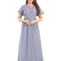 TRUNDZ Floral Printed Maxi Nightdress-image-37