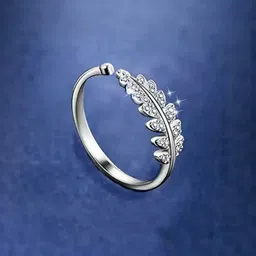 J.S ENTERPRISES Unisex Leaf Design Stainless Steel Finger Ring-picture-40