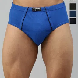 MACHO Pack Of 5 Pure Combed Cotton Anti-Bacterial Basic Briefs-picture-27