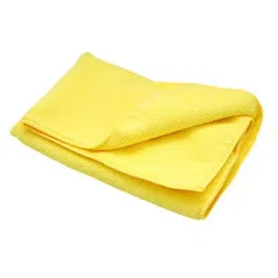 Unispun 40x40 cm 330 GSM Yellow Microfiber Cloth Pack of 2 Pcs-image-4