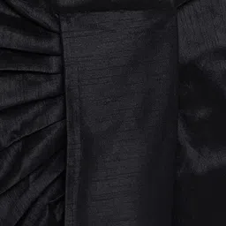 ROYAL KURTA Men Grey & Black Solid Silk Blend Straight Kurta with Dhoti Pants image 3