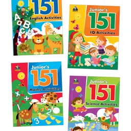 Junior's 151 Activity Books, English, Maths, Science, IQ Activities, Set of 4 Books - English-image-78