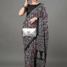 KALINI Ajrak Block Block Print Saree image 3