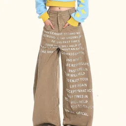 StyleCast x Revolte Women Wide Leg Mid-Rise Light Fade Printed Jeans-image-29