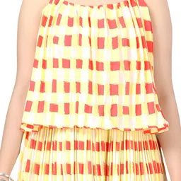 HERE&NOW Tie and Dye Print Georgette A-Line Midi Dress image 3