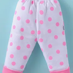 Child World Cotton Knit Full Sleeves Winter Wear Hooded Sweatjacket & Joggers Set with Sparrow Patch & Print - Pink image 4