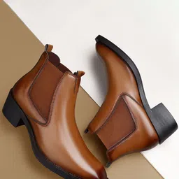 Bxxy Men's 2 Inch Height Increasing High Heel Ankle Chelsea Boots-picture-36