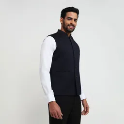 raymond Self Design Men Waistcoat image 3