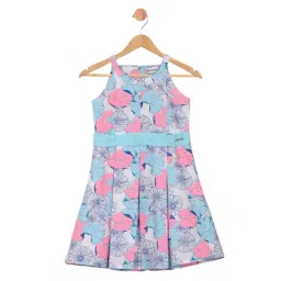 Peppermint Kids Blue Printed Dress-image-57