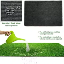 Kartloom 3 FT x 6 FT High Density 35mm Green Artificial Grass image 3