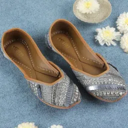 Metro Women's Silver Slip-on Shoes-picture-38